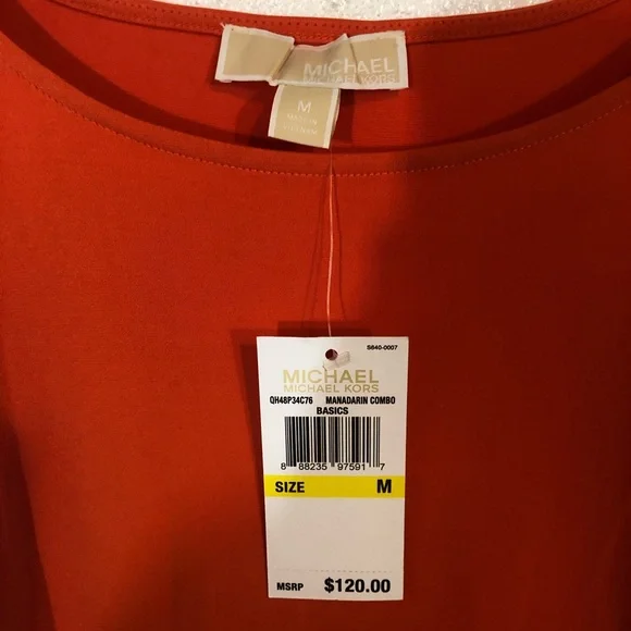 Michael Kors Orange Cold Shoulder Dress. CL61 - Picture 5 of 8